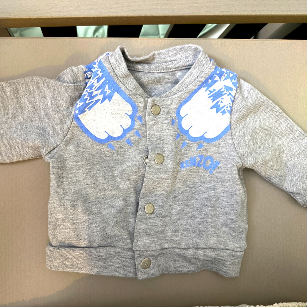 Baby Boy KENZO Button Sweater Top Shirt Sz 0-3 months